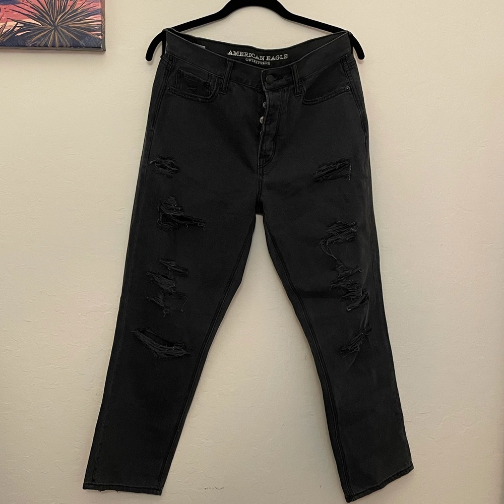 American Eagle Vintage Hi-Rise Black Jeans Size 8